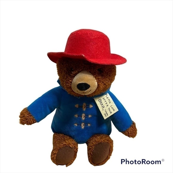 paddington bear Other - Paddington Bear Plush Stuffed Animal Hat Coat Blue Red Kids Toy Brown